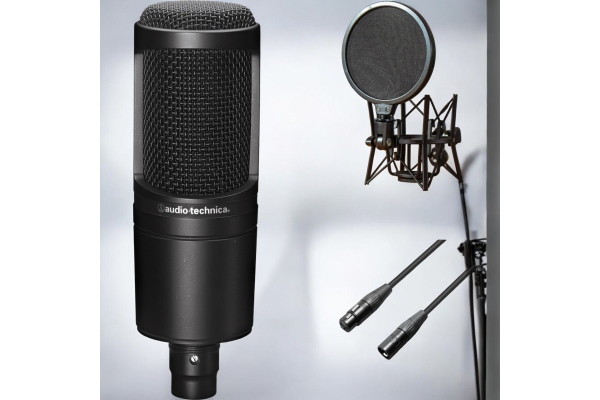 AT2020 Combo Popfilter Shockmount Szett