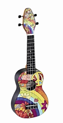 Ortega Keiki Ukulele Pack Soprano Peace '68 K2-68