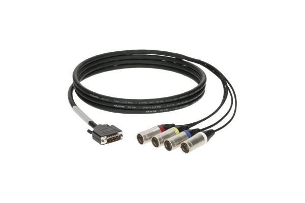 Klotz CATLink RACK 4-channel breakout loomD-Sub 15p M - 4x XLR 5p M - 1.2 m