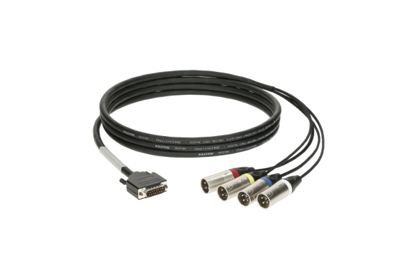 Klotz CATLink RACK 4-channel breakout loomD-Sub 15p M - 4x XLR 3p M - 1.2 m