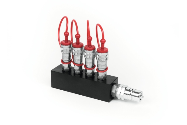 CO2 Distribution Block (4x3/8 in to 1x3/4 out)