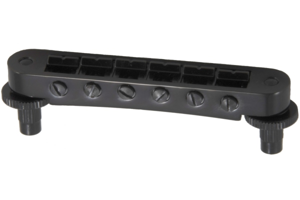 520BC Tune-O-Matic Guitar Bridge (Notched) Black Chrome