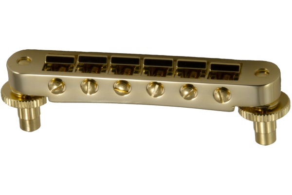 521G Tune-O-Matic Guitar Bridge (Unnotched) Gold