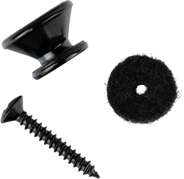 Ortega strap pins (pair) incl. washer and screw -  Black