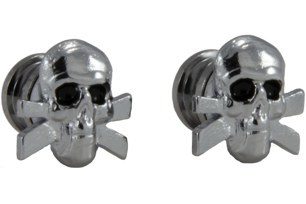 Grover  S 610C - Artist Strap Buttons, Skull - Chrome