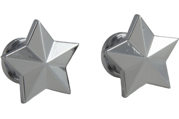 Grover S 630C - Artist Strap Buttons, Star - Chrome