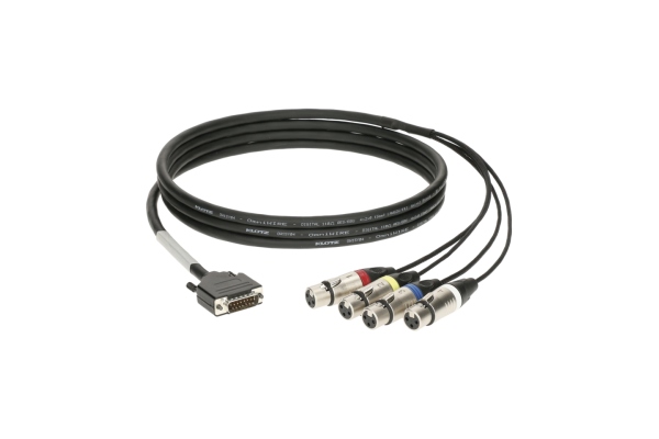 CATLink RACK 4-channel breakout loomD-Sub 15p M - 4x XLR 3p F - 0.9 m