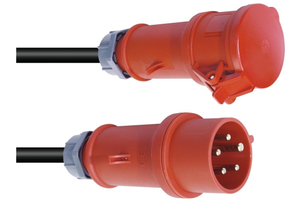 CEE Extension 32A 5x6 10m red