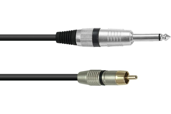Adaptercable RCA/Jack 0.9m bk