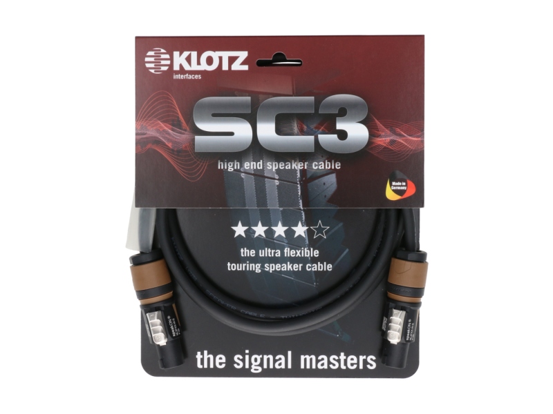 Klotz 2x 2.5 mm² speaker cable PVCspeakON 2p F/F with plastic shell (NL2FXX) - cable carrier - 10 m