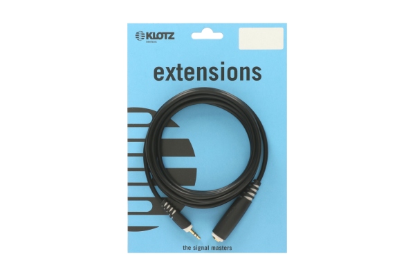 Klotz lightweight headphone extension TRS 3.5 mm - TRS socket 6.3 mm - 3 m