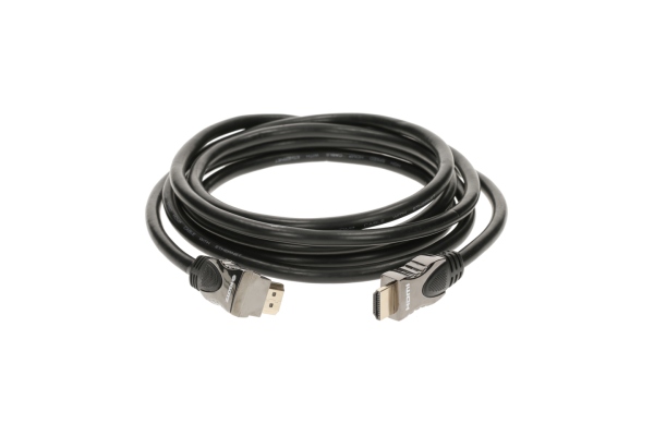 HDMI high speed with Ethernet cableHDMI plugs, straight - angled - 5 m