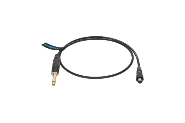 Klotz premium instrument cable for bodypack transmitters by ShureTQG (mini XLR 4p) - jack mono, gold plated - jack straight - TQG locking