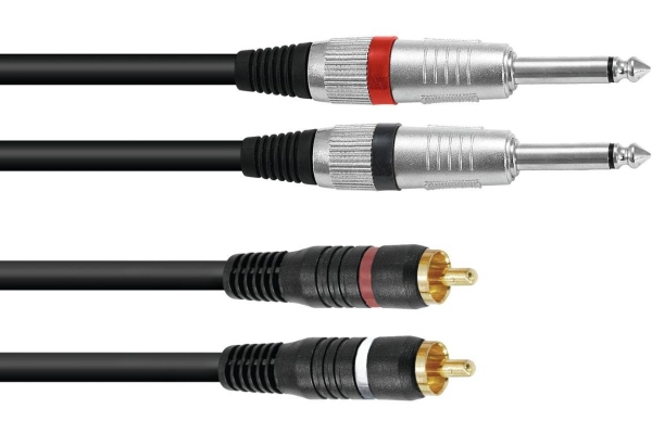 Omnitronic Adaptercable 2xJack/2xRCA 1.5m bk Omnitronic Adaptercable 2xJack/2xRCA 1.5m bk