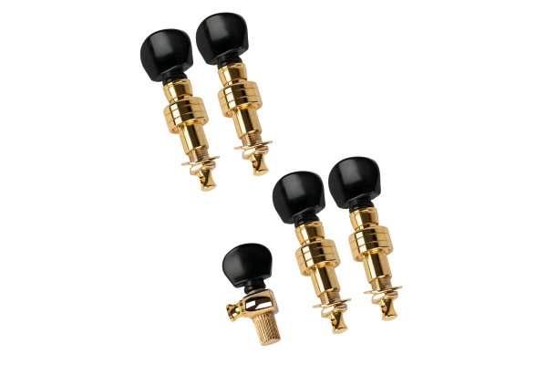 5 String Banjo Tuning Machines / Ration 4:1, 10:1 - Gold