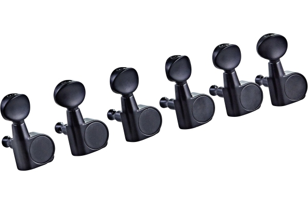 Ortega E-Guitar tuning machines, 6 in line - Black