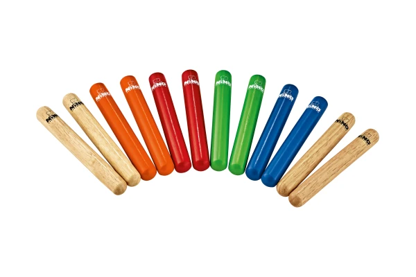Nino Percussion Claves - Multi-colored - 6 Pairs