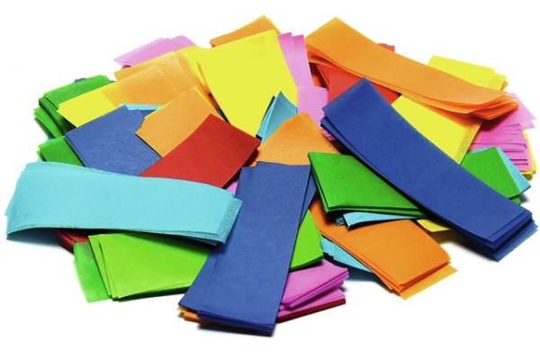 TCM FX Slowfall Confetti rectangular 55x18mm, multicolor, 1kg
