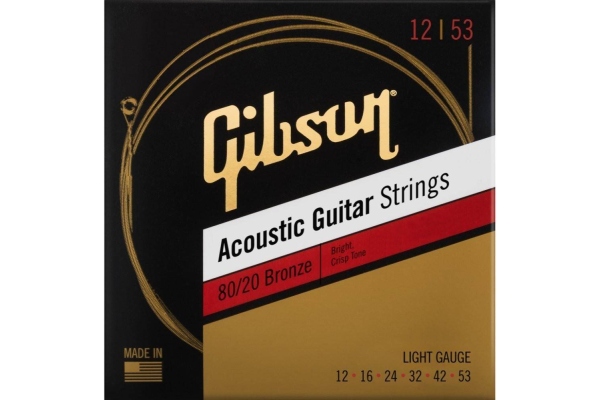 Gibson SAG-BRW12 80/20 Bronze Acoustic Light 12-53