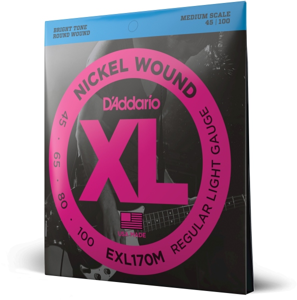 Daddario EXL170M Light 45-100 Medium Scale