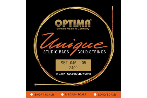 Corzi chitara bas Unique Stúdió Gold Strings Set
