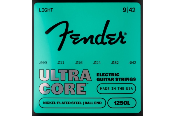 1250 Ultracore™ Guitar Strings Nickel Plated Steel Ball End 1250L Gauges .009-.042 (6)