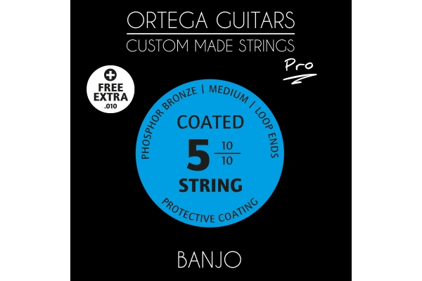 Ortega CMS Pro for Banjo 5 String - Medium / free Extra 10th String / Phosphor Bronze .010/.10 Ortega CMS Pro for Banjo 5 String - Medium / free Extra 10th String / Phosphor Bronze .010/.10