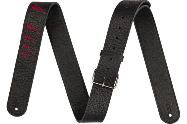 Shark Fin Leather Strap Red and Black 2