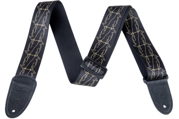 Alternating Black Penguins Strap Gold