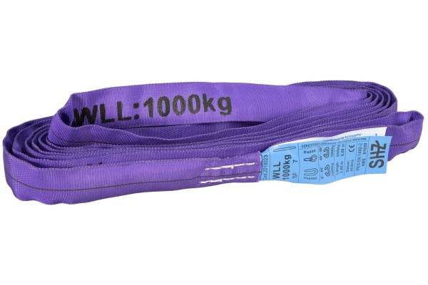 SHZ Round Sling 3m, max. Load 1000KG nach EN 1492-2 SF7 violett
