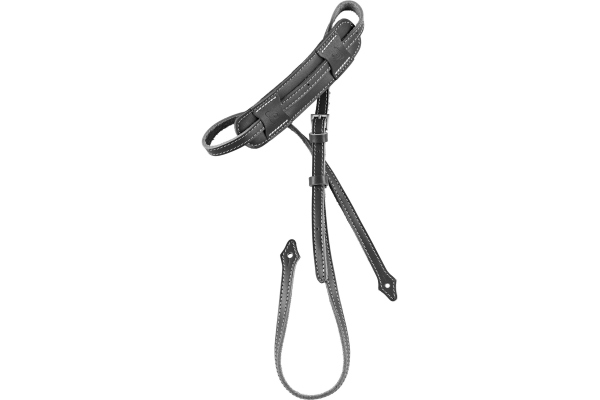 Ortega Deluxe Mandolinstrap Leather with Shoulderpart Black