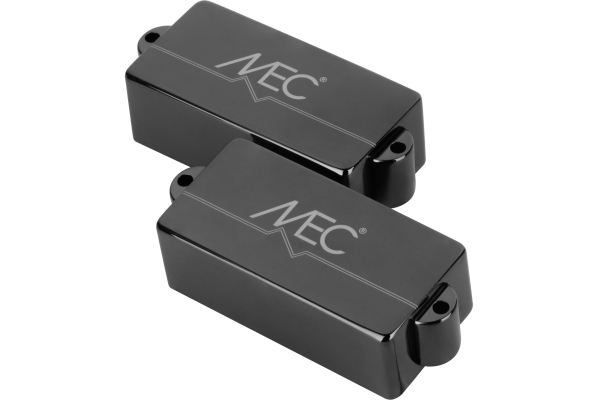 MEC Pickups  Active P-Style Bass Pickup, Metal Cover, 4-String - Black Chrome