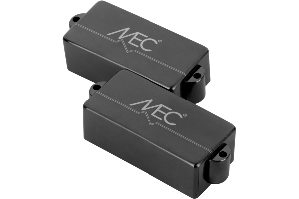 MEC Pickups  Active P-Style Bass Pickup, Metal Cover, 4-String - Brushed Black Chrome