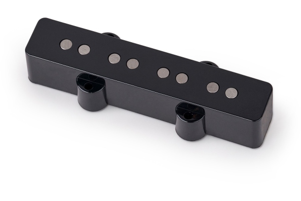 MEC Pickups  Passive J-Style Bass Pickup, Royal Alnico V, Open Pole Pieces, 4-String, Neck - Black