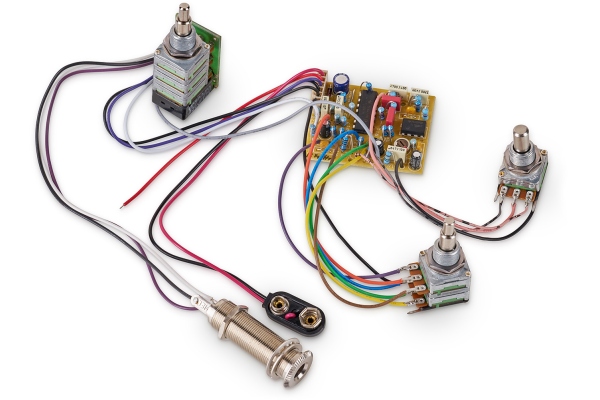 MEC Pickups  60023-09 - Active BEC 3 Electronics For Active Pickups - 9V - (Vol+Bal PP / T+B / M)
