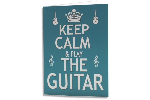 Card Keep Calm And Play The Guitar Greeting