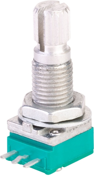 MEC Pickups  Mono Mini Potentiometer, 15C250K, Split Shaft, Lefthand