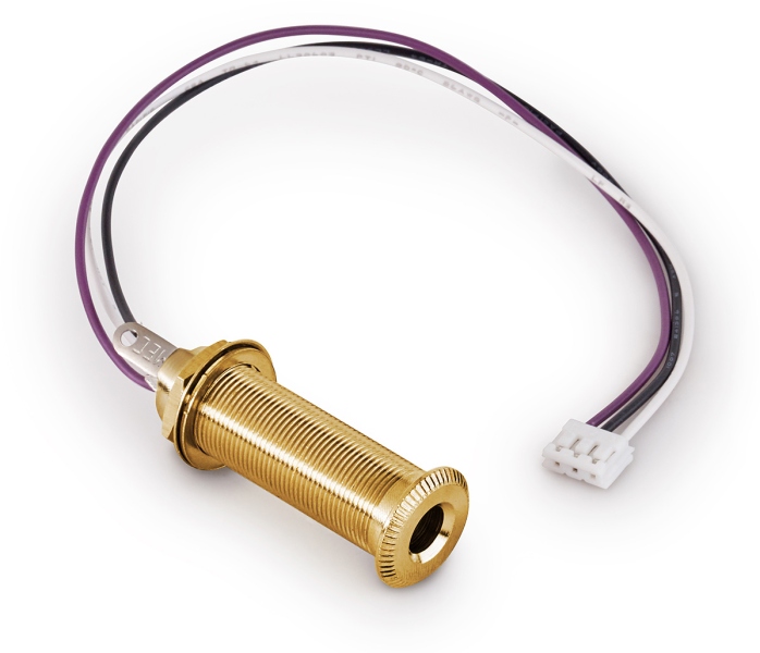 MEC Pickups  Closed Stereo Jack Socket, for Mounting in Instrument Sides with R4 Connector - Gold