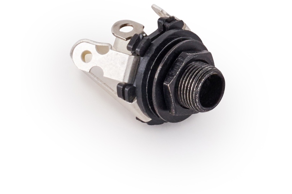  Open 6.3 mm / 1/4 Stereo Jack Socket - Black