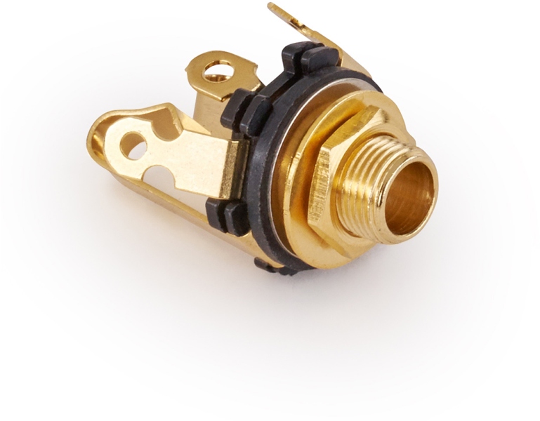 MEC Pickups  Open 6.3 mm / 1/4 Stereo Jack Socket - Gold