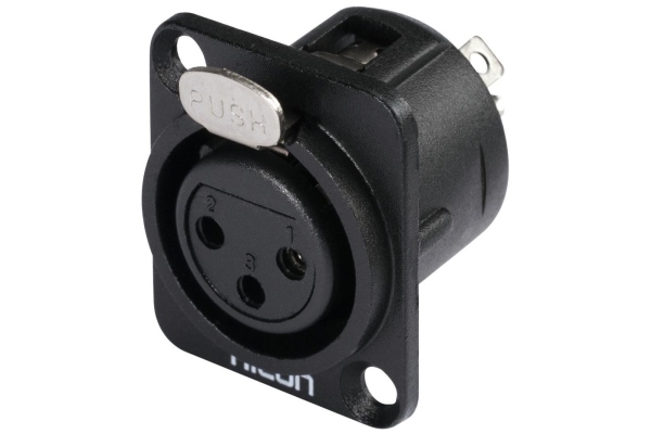 Hicon XLR mounting plug 3pin HI-X3DF-M