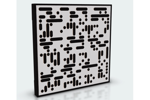 Amplitude Acoustic Panels Square Black Fabric 2D Alpha White