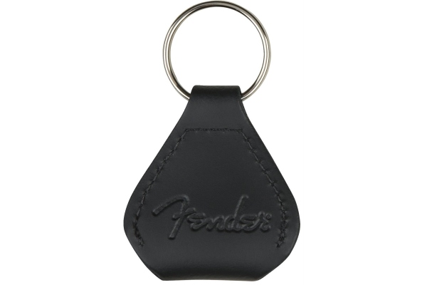 Fender Leather Pick Holder Keychain Black