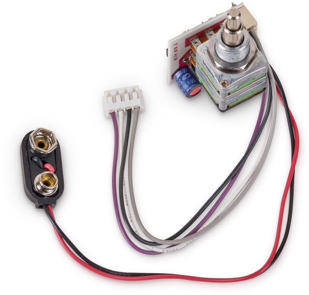 MEC Pickups  2-Way Electronics, for Passive Pickups, Bass / Treble Stacked only