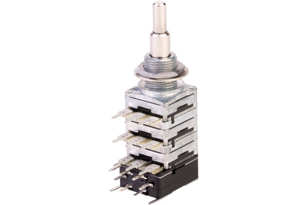 MEC Pickups  Mono + Stereo Stacked Potentiometer, B500K / (05A25K / 05C25K)/cc, Push/Pull