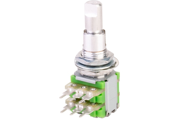 MEC Pickups  Mono Stacked Potentiometer, A25K / A25K, concentric Solid Shaft