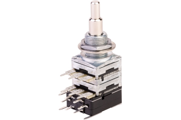 MEC Pickups  Mono Stacked Potentiometer, B100K/cc / B100K/cc, Push/Pull