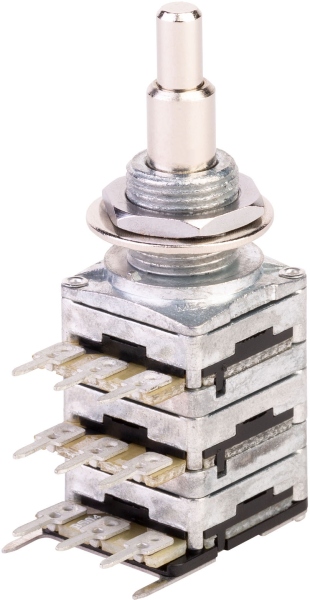 MEC Pickups  Stereo + Mono Stacked Potentiometer, (05C220K / 05A220K) / B500K