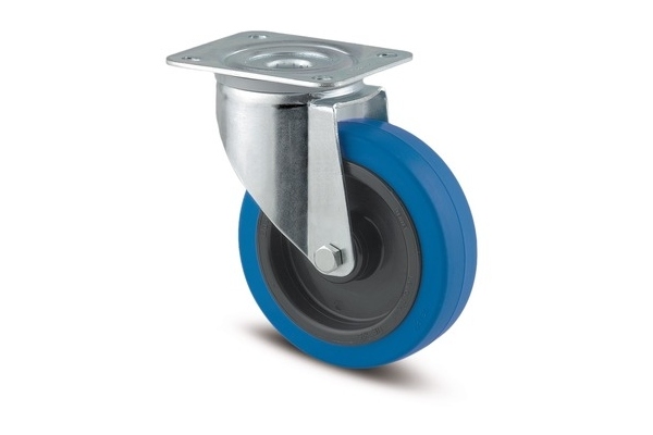 Tente Swivel Castor Wheel Blue 80mm