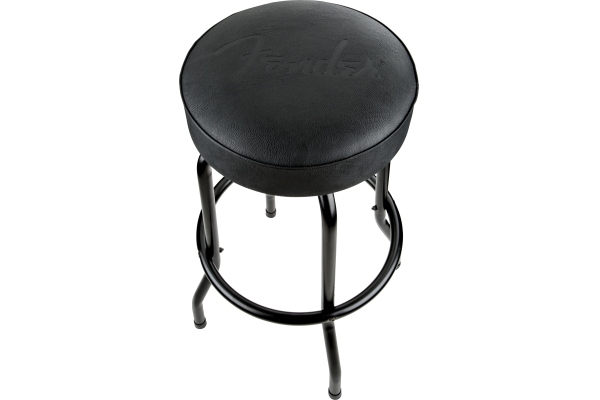 Embossed Black Logo Barstool Black/Black 30